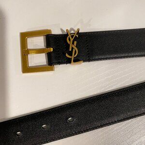 YSL Belt in Smooth Calfskin Black